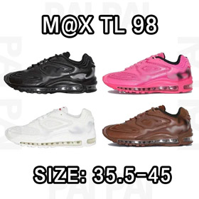 Supreme x Nike Air Max 98 TL Mesh and Leather Low-Top Athletic Casual Shoes-5120  